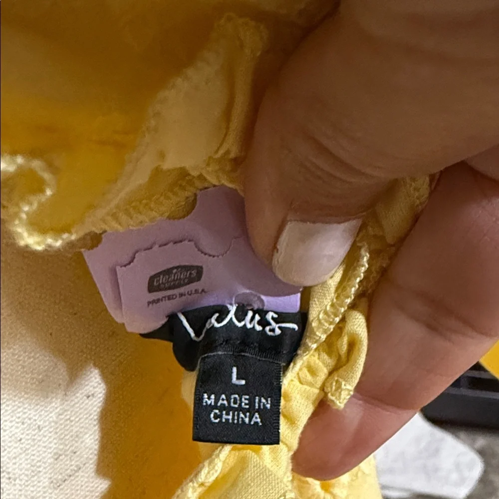 Lulu's Sunny Yellow Ruffle Midi Dress - Picture 4 of 4